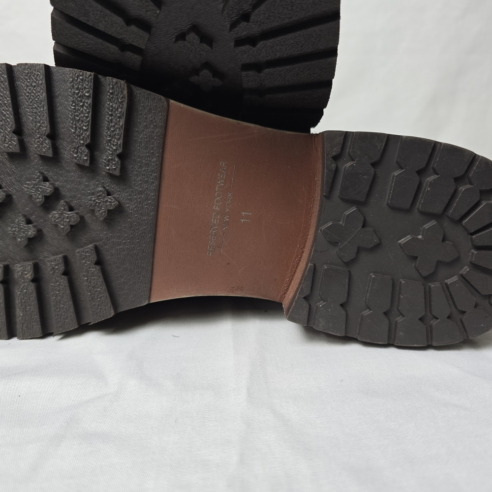 DAILY DEAL!!! Reserved Footware New York. Elegant Dark Brown Leather Ankle Boots - Picture 5 of 6